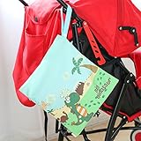 Honel ベビーカー用 防水バッグ 防滴 ポケット 多機能小物入れ 可愛い おむつ吊り袋 恐竜