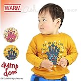 (ダンプドム) dumpdomおさる手袋トレーナー/冬 ベビー 赤ちゃん 男の子 裏起毛 トレーナー 80 オフホワイト