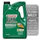 Castrol 0 GTX High Mileage 10 W-40モーターオイル 5クォート 03111C