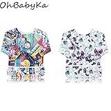 OHBABYKA2枚セットお食事エプロン 長袖 スタイ よだれかけ スリーブビブ お食事エプロン 防水 お食事エプロン 保育園 お食事エプロン ベビー 6ヶ月～24ヶ月のベビー・キッズに (ZY192