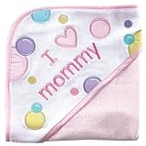 Luvable Friends I Love Family Hooded Towel, Pink Mommy by Luvable Friends [並行輸入品]
