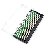 AngelaKerry　30本セット　円筒形　ダイヤモンド ビット柄径 3mm グラインダーヘッド直径 3mm 超硬ドリル　ドリルビット　 研磨 工具　[並行輸入品]