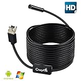 CrazyFire USB内視鏡 Android端末も対応 200万画素 CMOSセンサー搭載 LEDライト6灯搭載 (5m)