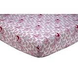 Happy Chic Baby by Jonathan Adler - Olivia Bird Print Crib Sheet by Crown Crafts