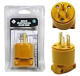 3 Prong Male Electrical Plug End for Replacement of 16/3 Extension Cord - by Katzco [並行輸入品]