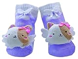 DinDonオリジナル ベビー靴下 DA ラトルサウンドソックス キティ  0-12ヶ月 パープル #5119