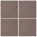 サンコー おくだけ吸着 保護マット タイルマット 90×90cm 4枚入 ブラウン KG-28