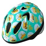 TETE　 幼児・子供用ヘルメット軽量モデル　スプラッシュハート　 はたらく車　ブルーグリーン 【サイズ】S　(52-56cm）約240ｇ　年齢目安　3～6歳