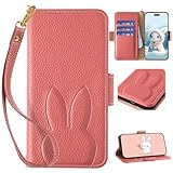 Reddylin 対応 OPPO A5x ケース 手帳型 4G / 5G 用 かわいいウサギ おしゃれ オッポa5x ケース 手帳型 スタンド機能 カード収納 OPPO A5x 4G 携帯ケース oppoa5x カバー 全面保護 衝撃吸収 耐久性 マグネット式 オッポa5x 5g 携帯ケース オッポa5x 5gカバー 指紋防止 仕上がり ご家族やご友人へのプレゼントにも，レッド