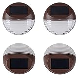 Homemory Solar Powered Wall Light, Pack of 4 LED Security Step light, Waterproof and Weather Resista