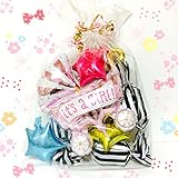 出産祝い☆ベビーシャワーに♬女の子☆おむつキャンディ付き バルーンギフト☆送料無料
