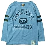 《秋冬春対応》BOOM TOWNKIDS(ブームタウンキッズ) カレッジ風 アメカジスラブ天竺長袖Tシャツ 110cm/ブルー NO.F-951105