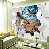 Sproud 大規模なカスタム壁紙 3D ステレオタンクリビングルームベッドルームのテレビの背景 Papel De Parede Quarto Para 200 Cmx 140 Cm