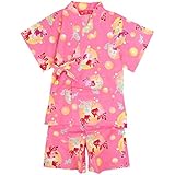 ベビー 女の子 甚平 じんべい 金魚柄 綿100% じんべえ スーツ上下 パジャマ 部屋着　 ピンク 90cm