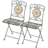 山善(YAMAZEN) ガーデンマスター モザイクチェア2脚組 HMC-87