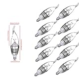 win_choice　10x　E12口金　LED電球　シャンデリアキャンドルライト　4.5W　3LED　500-550LM　AC85-265V　3200-3500K　電球色