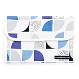 マルチケース 母子手帳ケース（ジャバラ） ブルーサークルコンポジション 北欧風