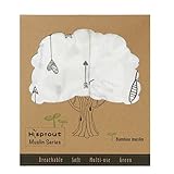 Hi Sprout Unisex Super Soft 70% Bamboo & 30% Cotton Muslin Swaddle Blanket Set 2 Packs 47x 47 Owl & 