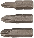 King Tony KT Pro 1003ZQ 1/4-Inch Pozidrive Head Bits Set, 3-Piece [並行輸入品]