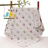 yevem Muslin幼児用Sleeping Blanket 6レイヤカーペット幼児赤ちゃんのベッドスプレッドバスタオルKids Play Mat Throw Blanket 110 x 110 c