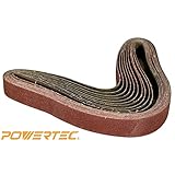 POWERTEC 111270 40 Grit Aluminum Oxide Sanding Belt (10 Pack), 1 x 30" [並行輸入品]