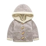 Candykids キッズ コート アウター 裏起毛 ポンポン付き 厚手　暖かい中長め　 女の子 子供服　ジャケット 秋冬春 ブルゾン (90cm, クリーム)