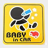 E-Fly BABY IN CAR 赤ちゃん 乗車中 セーフティー反射ステッカー シール デカール 外貼り (B Type)