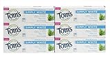 Tom's of Maine Simply White Natural Toothpaste Clean Mint 4.7 Ounce Pack of 6 [並行輸入品]