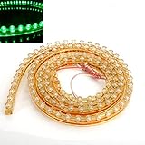 ライト，SODIAL(R)120 LED 120CM柔軟なリニアPVCストリップライト　水族館　水槽　車　防水 - 緑