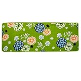 uxcell カーペット　マット　ラグ　テリー織 120cm x 45cm　ブルー グリーン