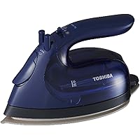 東芝(TOSHIBA) アイロン スチーム 衣類スチーマー コードレス TA-FV440 軽量 約0.9kg コンパクト スチーム持続時間 約2分 スチーム量 約5ml/分 シルバーチタンコート かけたまま ネイビーブルー
