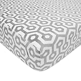 American Baby Company Heavenly Soft Chenille Fitted Crib Sheet, Gray Honeycomb by American Baby Comp