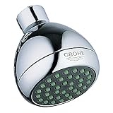 Grohe 28 342 000 Relexa Non-Adjustable Shower Head, StarLight Chrome [並行輸入品]