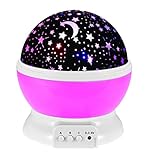 BANGWEIER　太陽と星の照明ランプ4 LEDビーズ360度ロマンチックな部屋回転宇宙星のプロジェクターUSBケーブル、ライトランプ星空の月の夜のプロジェクターキッドベッドルームランプ 母の日ギフ