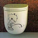 Binmer ( TM )ホットNaughty Kids Bad Boyトイレバスルームデカールアートビニールガラス壁ステッカー