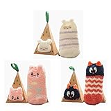 一心にの雑貨 KAIFEN ベビー ソックス 新生児 赤ちゃん用　もこもこ ルームソックス 可愛すぎる 動物 （3足セット)（1-6歳）