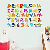 Obula ( TM ) A - ZアルファベットステッカーChildhood開発壁の装飾子供部屋Pokemon AminationポスターDIYアート壁デカールホット