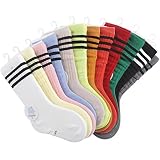 Vwu 6パックLittle Girls Boys 3 Stripes Knee High Socks 1 – 10年 カラー: マルチカラー