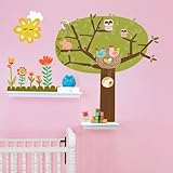 Oopsy Daisy 54 by 30-Inch Peel and Place Bloomin' Birdies by Carolyn Gavin, Medium [並行輸入品]