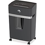 HP 電動シュレッダー 業務用 (20L / 1-5人用) 静音55dB 18ヶ月メーカー保証 / 2x15mmマイクロカット12枚同時細断 (オフィス/事務所/家庭用) 連続細断20分間 大容量ダストボックス（470枚収納）/ キャスター付き
