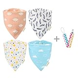 Itaar よだれかけ ベビー ビブ 食事用スタイ お宮参り サイズ調節可能 4枚セット おしゃれ (セット１)