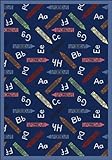 Joy Carpets Playful Patterns Children's Crayons Area Rug Blue 10'9 x 13'2 [並行輸入品]