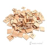 RayLineDo 200 x木製ScrabbleタイルLetter Alphabet Scrabblesクラフト英語単語数小文字ミックス