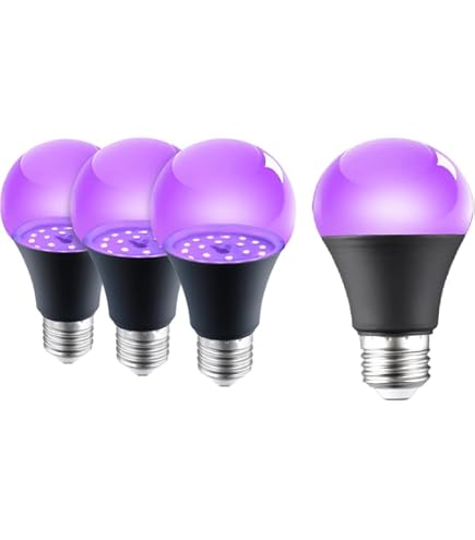 Amazon | LEDブラックライト - UV紫外線電球 8W E26口金 385nm LED UV