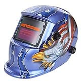 Sialinxブランド 【メーカー保証書付属】 溶接ヘルメット 溶接マスク 太陽エネルギー ソーラー充電式 自動遮光 自動フィルター オリジナルカラビナ メーカー保証書 豪華３点セット！