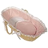 Hoohobbers Baby Doll Moses Basket, Pink by Hoohobbers