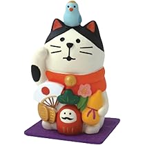 Amazon.co.jp: デコレ(Decole) ZCB-62737「幸福 猫だるま ペア