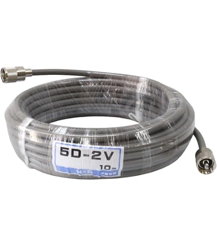 Amazon | フジクラ 5D2V(5D-2V) 灰色 5m 追跡可能便配送で！50Ω 無線用