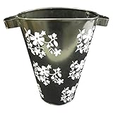 TOSCOM ZACZOO 花柄プランター入れ 縦型 黒地 M 71-0036-99