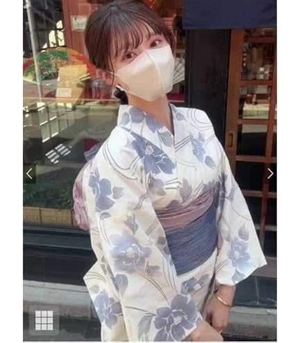 Amazon.co.jp: 水彩花柄浴衣セットgi1519 : ファッション